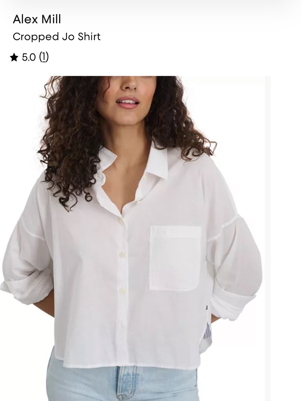 Alex Mill Cropped Jo Shirt
